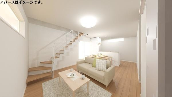 汐見二丁目　新築の完成予想図|※内観パースはイメージです。現況と異なる場合は現況を優先させていただきます。