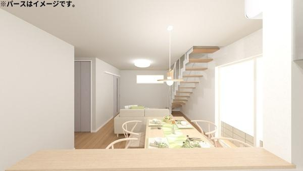 汐見二丁目　新築の完成予想図|※内観パースはイメージです。