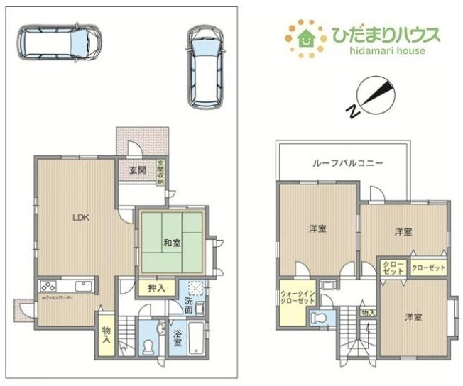 【間取り】 | 龍ケ崎市藤ケ丘2丁目　中古戸建 | 全居室6帖以上！ゆとりのある4LDK☆