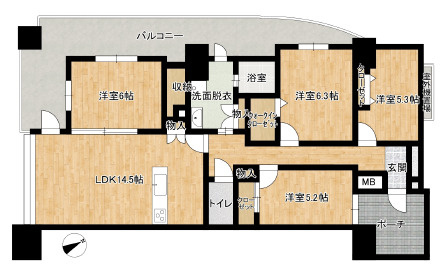 【間取り】 | ライフプラザ一枝・学園南弐番館（C-20）