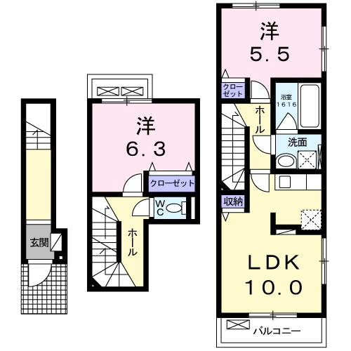 サージェ林　Ⅰ・Aの間取り|※間取りが現況と異なる場合は現況を優先します※※間取りが現況と異なる場合は現況を優先します※