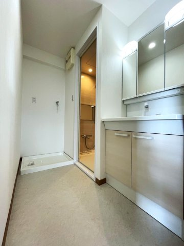 ◆２０２５年１０月リフォーム完了◆京阪本線『淀』駅徒歩４分◆収納豊富◆ディオ・フェルティ淀桂川の洗面所|洗面室