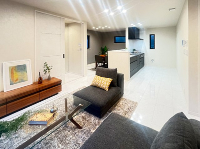 【居間・リビング】 | 浜田山１丁目～「西永福」駅１０分・新築戸建～