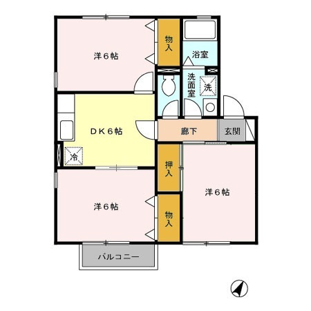 【間取り】 | クレールパピヨンＮB