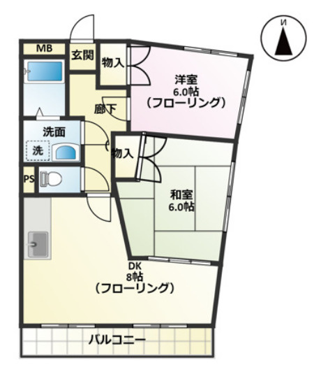 セオコート明石Ⅱの間取り