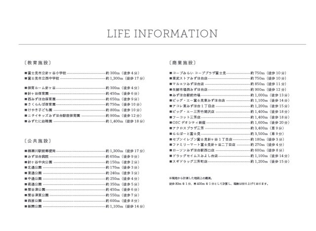 【その他】 | トラストステージ×カラーズ　富士見市針ヶ谷2丁目8期　全3棟 | 周辺に公園が多く点在する緑豊かな住環境です。
駅近で利便性がある立地でありながらも、落ち着いた暮らしを楽しめます。