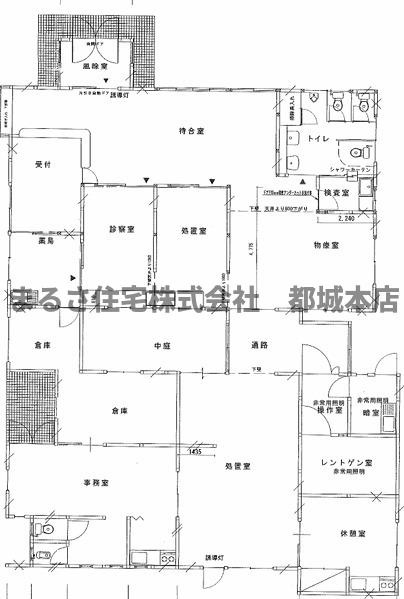 都城市高木町の店舗事務所の間取り