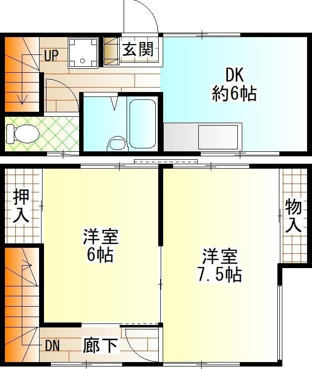 東町テラスハウスの間取り