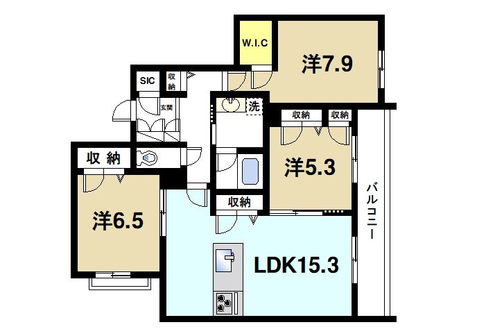 シャーメゾン　オークルートナラの間取り