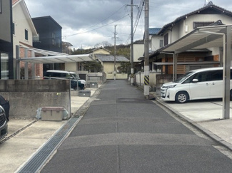【前面道路含む現地写真】 | 安佐北区口田南4（安芸矢口駅）全2区画NO1 | 前面道路南4.5ｍ