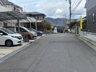 【前面道路含む現地写真】 | 安佐北区口田南4（安芸矢口駅）全2区画NO1 | 前面道路西6ｍ
