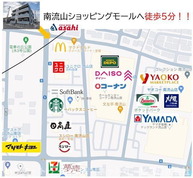 ミア流山の地図