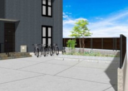 （仮称）竹の塚７丁目メゾンの設備|自転車置き場