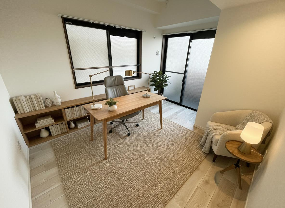 ワイズユウラク西所沢の洋室|書斎や趣味部屋としても活用できます♪　※家具はCGです