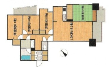 セザールガーデン伏見1番館の間取り