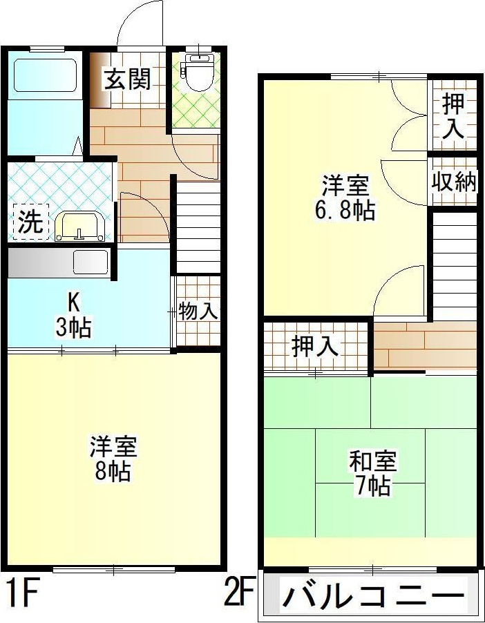 コーポエンドウの間取り