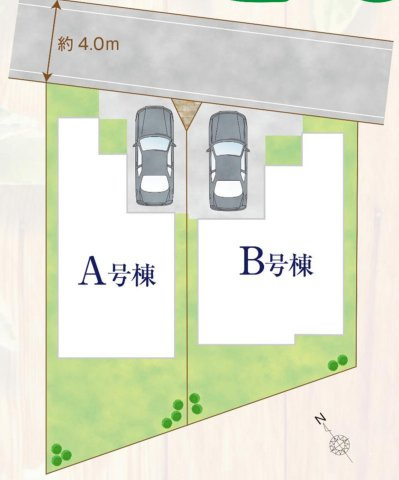 松戸市栗ケ沢新築戸建の区画図|2棟販売中！