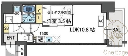 ラ・フォルム天満橋EASTの間取り