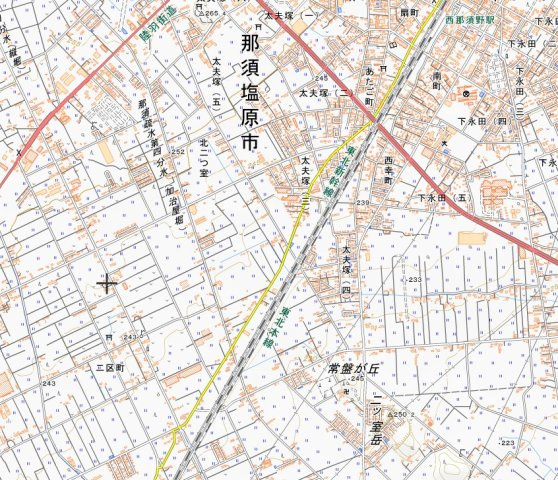  那須塩原市二区町　土地　2000坪の土地図