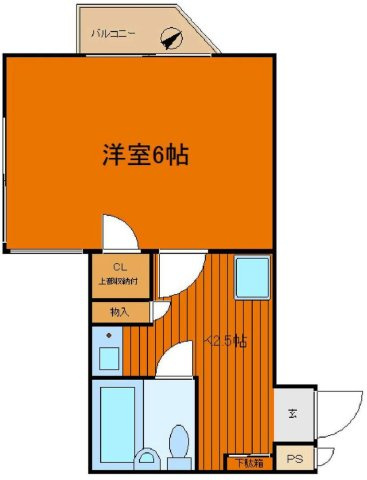 【間取り】 | フレンドポート淵野辺Ⅰ | 1Kは、キッチンと居室が分かれているため、生活空間にメリハリをつけられますね。料理の臭いが気になりにくく、来客時にもプライベート空間を確保しやすい点が魅力ですね。一人暮らしでも快適な生活を送れますよ。