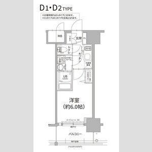 エスリード難波ザ・プレミアの間取り