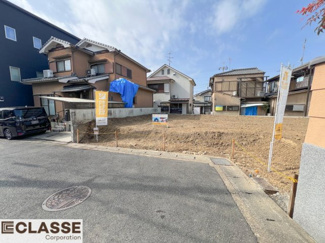 【前面道路含む現地写真】 | 宇治市五ヶ庄二番割　2区画A号地　売土地　建築条件付き