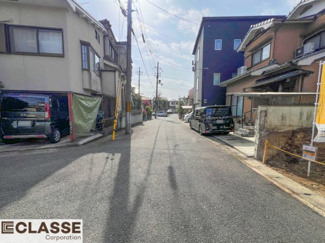 【前面道路含む現地写真】 | 宇治市五ヶ庄二番割　2区画A号地　売土地　建築条件付き