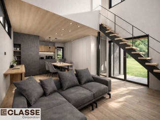 【完成予想図】 | 宇治市五ヶ庄二番割　2区画A号地　売土地　建築条件付き | 人気の和モダンやホテルライクのテイストを基調に、家具・照明を組み合わせて、暮らしがより具体的にイメージできるご提案をしています。