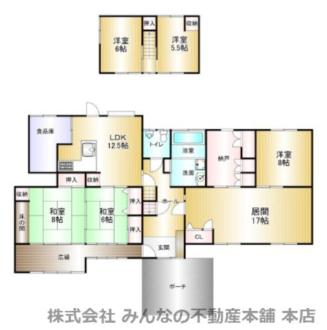 久留米市善導寺町飯田の中古一戸建の間取り