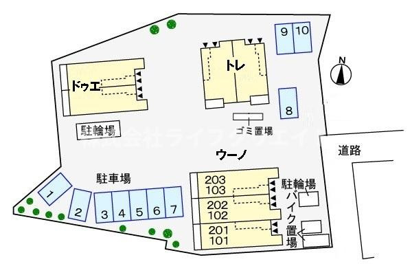 プリートアロッジオ ウーノの区画図