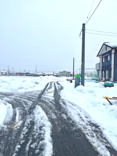 越前市平出新築戸建4号棟の前面道路含む現地写真