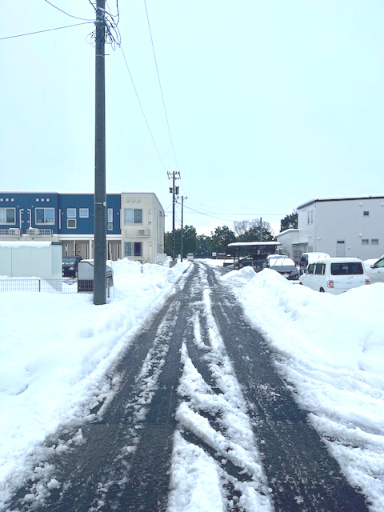 越前市平出新築戸建4号棟の前面道路含む現地写真