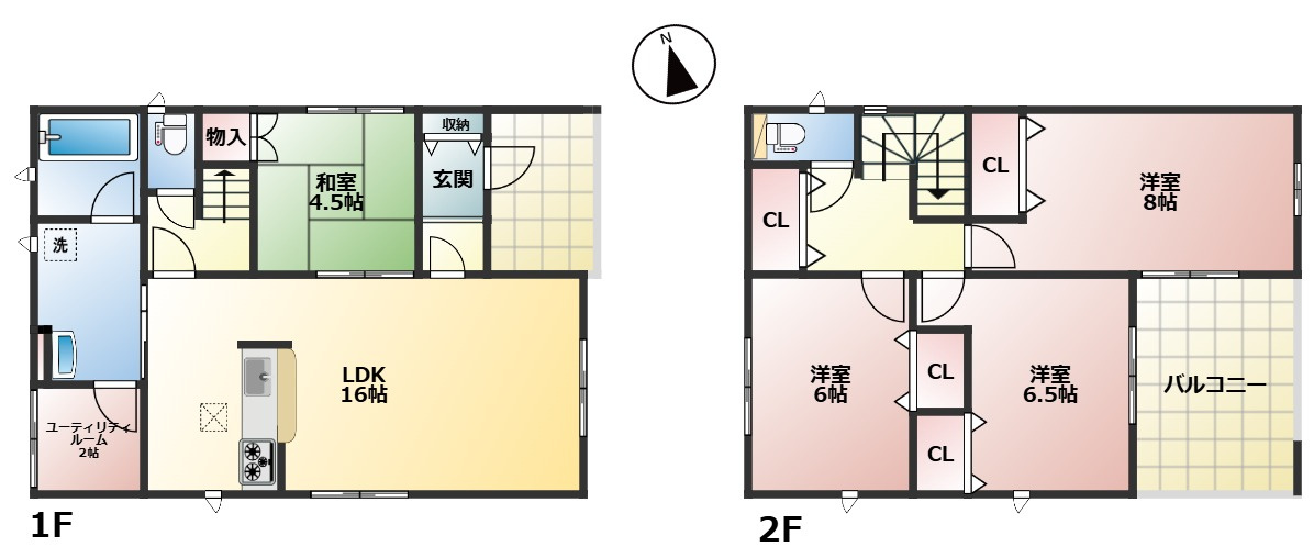 越前市平出新築戸建4号棟の間取り