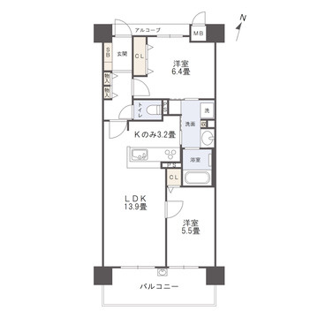 アルファスマート川内四番館の間取り
