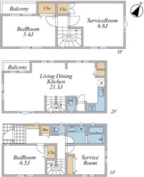 【参考プラン】 | 建物参考プラン(2LDK+2S、建物面積106.19㎡、建物価格1,550万円(税込))
