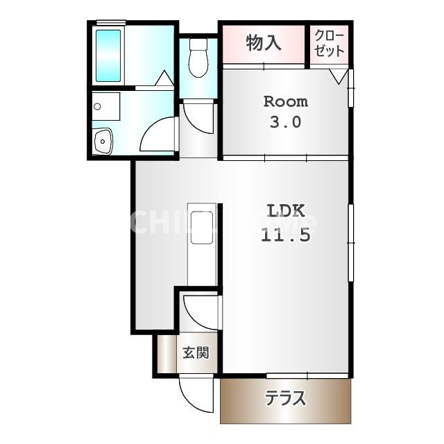 エスペランサアーク　Ｂの間取り|当社、チルホームのHPもご覧ください(^^)/物件情報多数♪