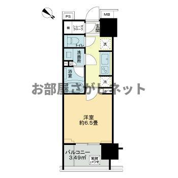 ライオンズ横濱関内レジデンス【おとり物件なし】#学生・社会人にオススメ！初期費用分割払いOK！の間取り