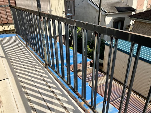 城南戸建のバルコニー