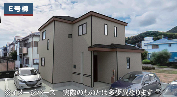静岡市駿河区向敷地１4期（全6棟）E号棟　新築戸建の外観パース|外観パース