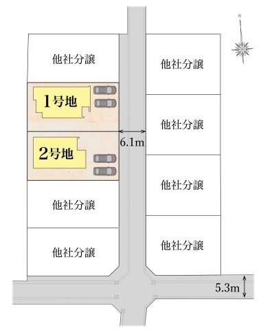 小郡市福童【2号地】新築戸建ての区画図