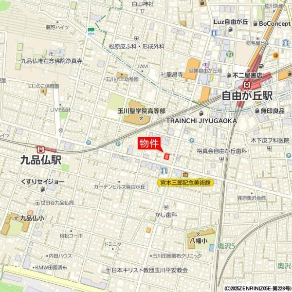 サウダージ自由が丘の地図