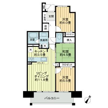 サーパス照国表参道の間取り