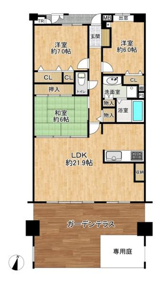 【間取り】 | 須磨シーサイドヒルズI