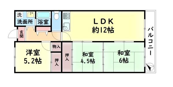 【間取り】 | サンハイツ和泉砂川　中古マンション