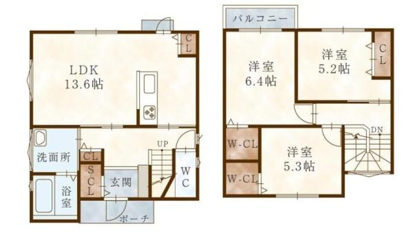 和歌山市西庄7-7-1～6B　新築戸建