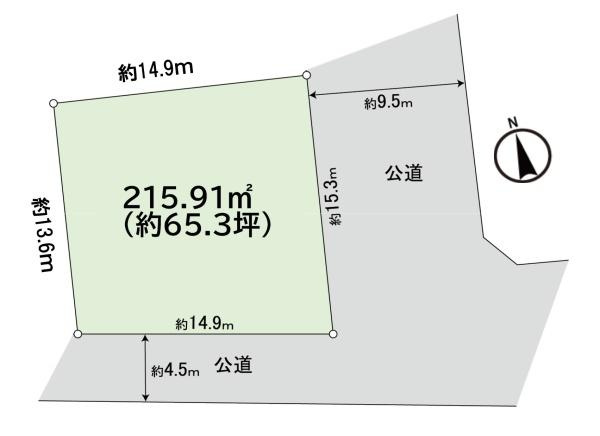横浜市港北区高田西５丁目の売地の土地図