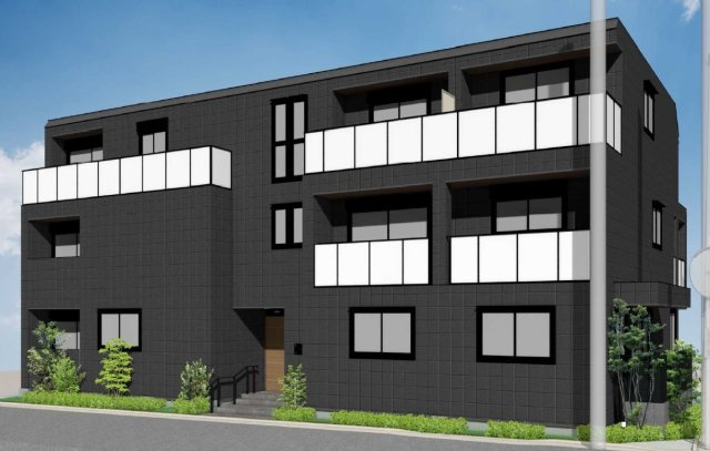 （仮称）和田３丁目メゾンの外観パース|新築５月入居開始♪省エネ性に優れた旭化成ヘーベルメゾンのペット共生賃貸住宅
★安心のオートロック★