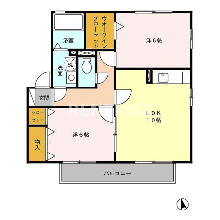 グランリッツ西島 Ｂの間取り