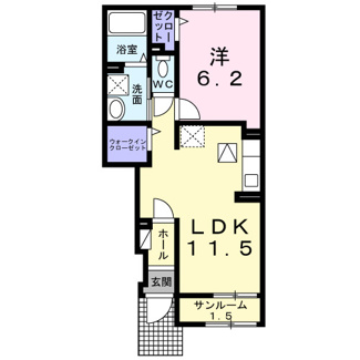 【間取り】 | ロイヤル・鈴　Ｆ