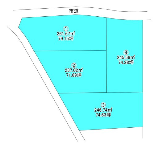喜光地町2丁目　4区画の区画図